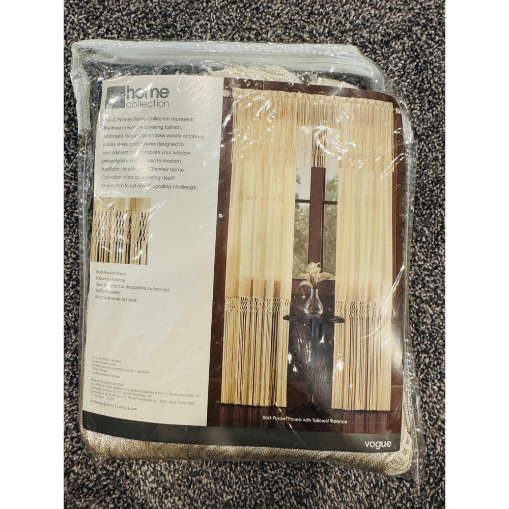 JCPenney Home Collection Curtains Bundle – 2 Panels + 1 Valance NWT